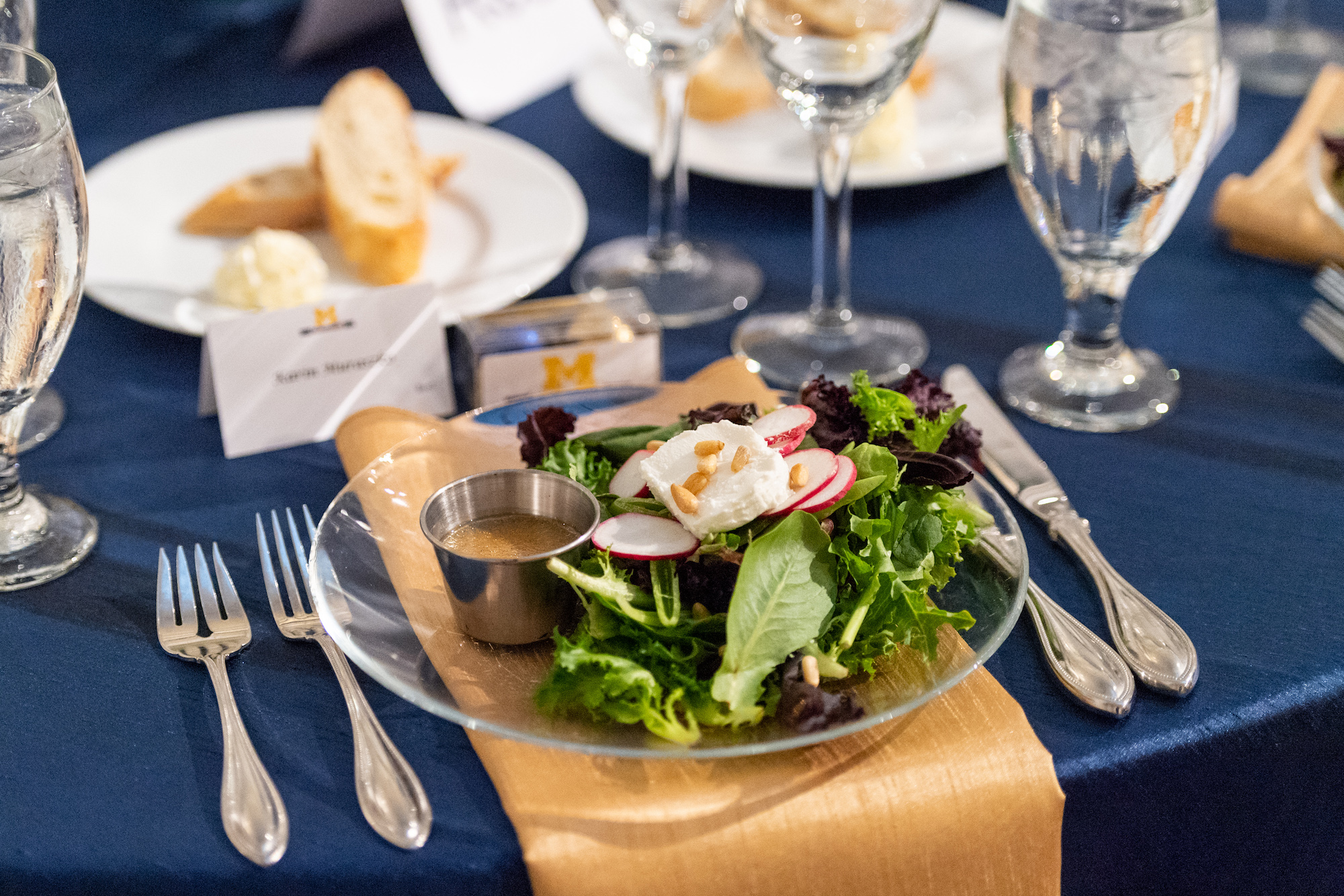 salad on table for event reception event planning ann arbor event management ann arbor conference planning ann arbor conference management ann arbor